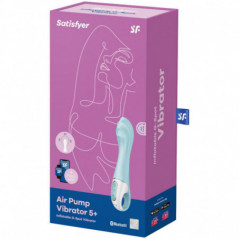 Satisfyer Air Pump Vibrator 5+ Vibrador Punto G Inflable App Azul