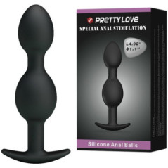 Pretty Love Bolas Anales Silicona 12.5 Cm Negro