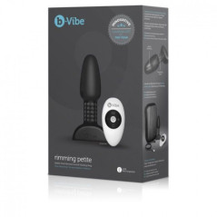 B-Vibe Rimming Control Remoto Anal Plug Petite Negro