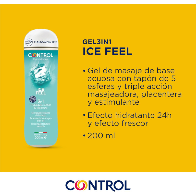 Control Ice Feel Gel de Masaje Corporal con Efecto Frío Control Ice Feel Gel de Masaje Corporal con Efecto Frío