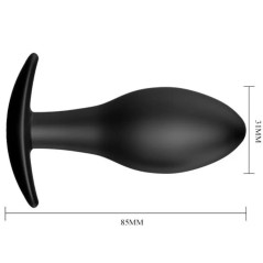Pretty Love Plug Anal Silicona  Ancla 8.5 Cm Negro