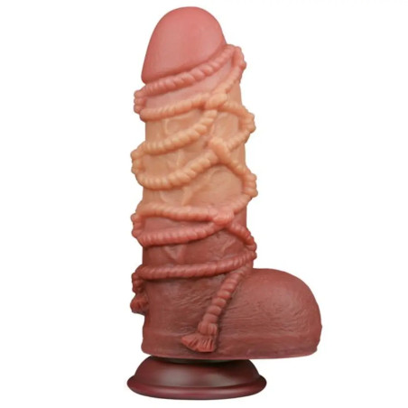 Dildo XL De Doble Densidad Con Relieve