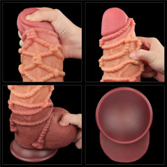 Dildo XL De Doble Densidad Con Relieve