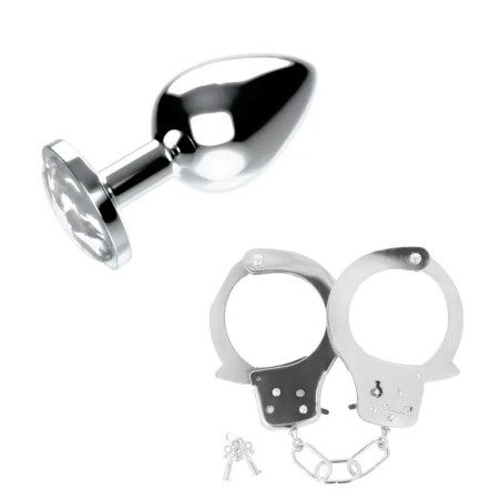 Esposas y Plug Anal De Metal