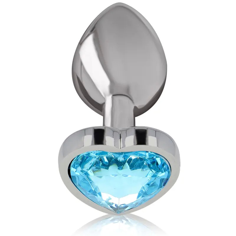 PLug De metal COn Diamante azul