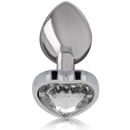 Plug Corazon Con Diamante Gris