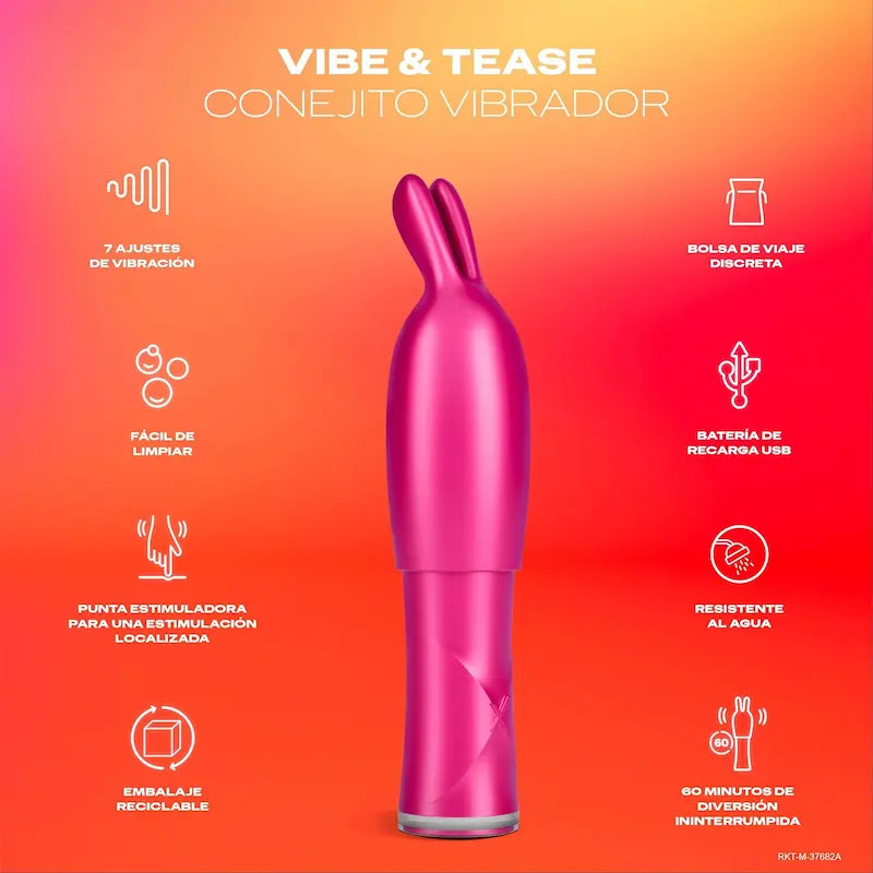 vibrador de conejor rosa