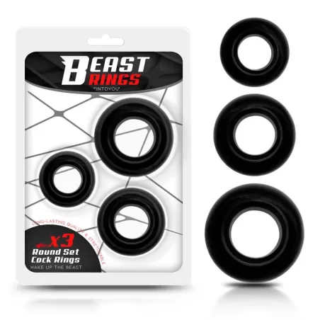 Beast Rings Set De Anillos de Pene Negro o Blanco