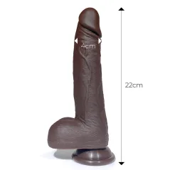 Centauro Dildo Marron Giratorio Con Mando