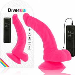 Diversia Dildo Flexible Con Vibracion 21.5 Cm Rosa O Morado