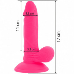 Diversia Dildo Flexible Con Vibracion Rosa 17 18 O 20 Cm