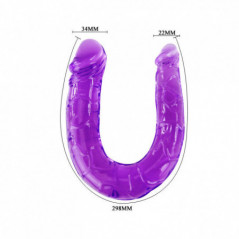 Baile Double Dong Dildo Doble Morado Rosa O Azul